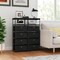 Dresser with Fabric Drawers and Metal Frame for Storage and Display Space